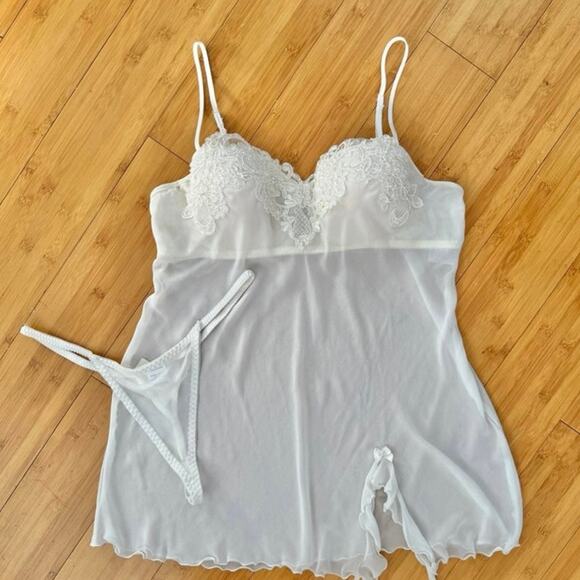 Vintage nwt linea donatella babydoll with panty set  sz m - Picture 6 of 6